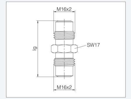 測量軟管接頭M 16x2