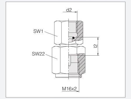 壓力表接頭M1 6x2