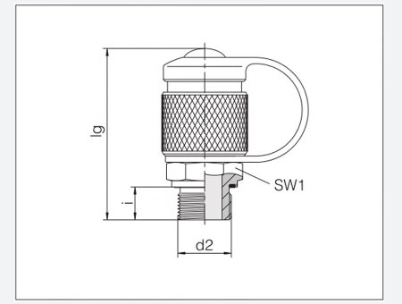 測壓接頭，帶  旋入式固定螺紋