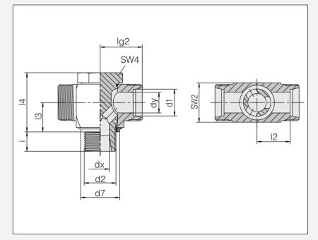 T型鉸接式管接頭