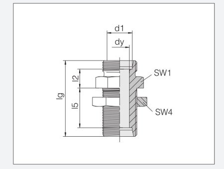 直線型穿板式管接頭